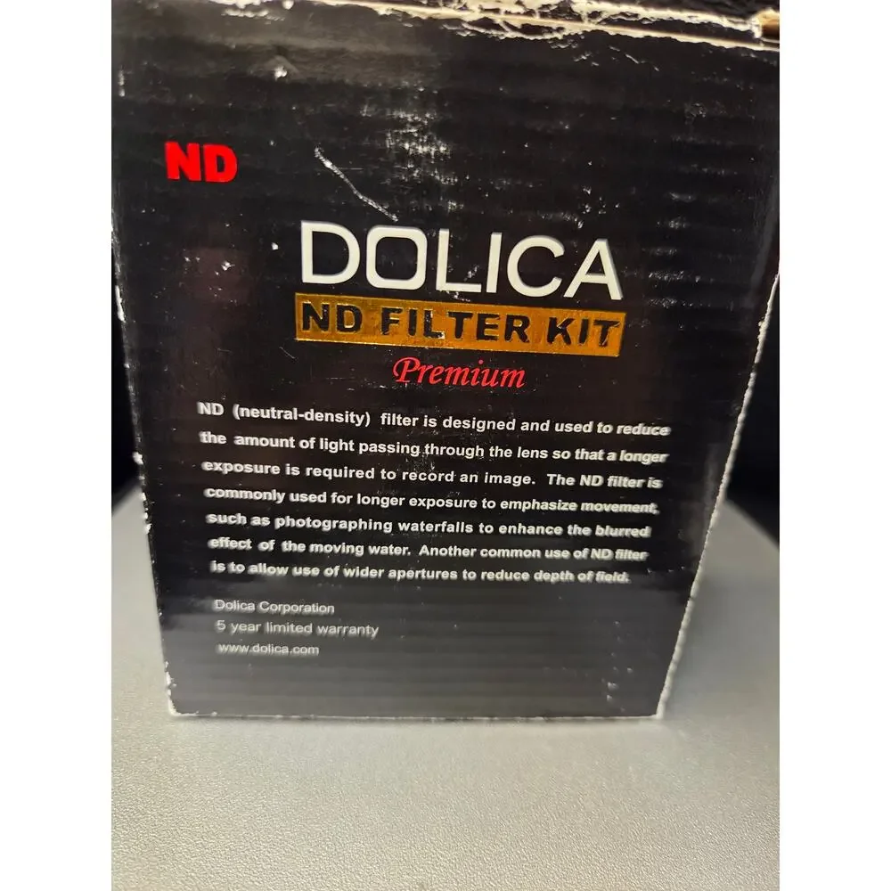Dolica Neutral Density Filter Kit ND2 ND4 ND8 .3 .6 .9 with Cases